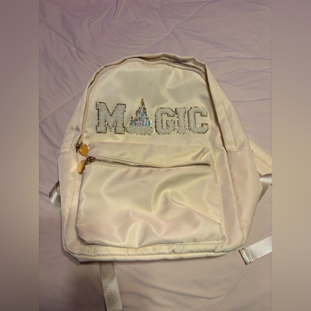 Cream Backpack with 'Magic' Embroidery